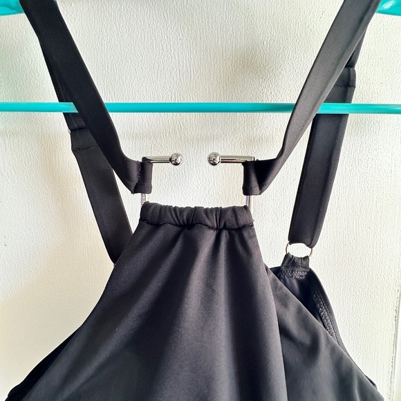 NWT - MICHAEL Michael Kors High Neck One Piece Swimsuit - Solids Black Size 8 - Picture 7 of 12